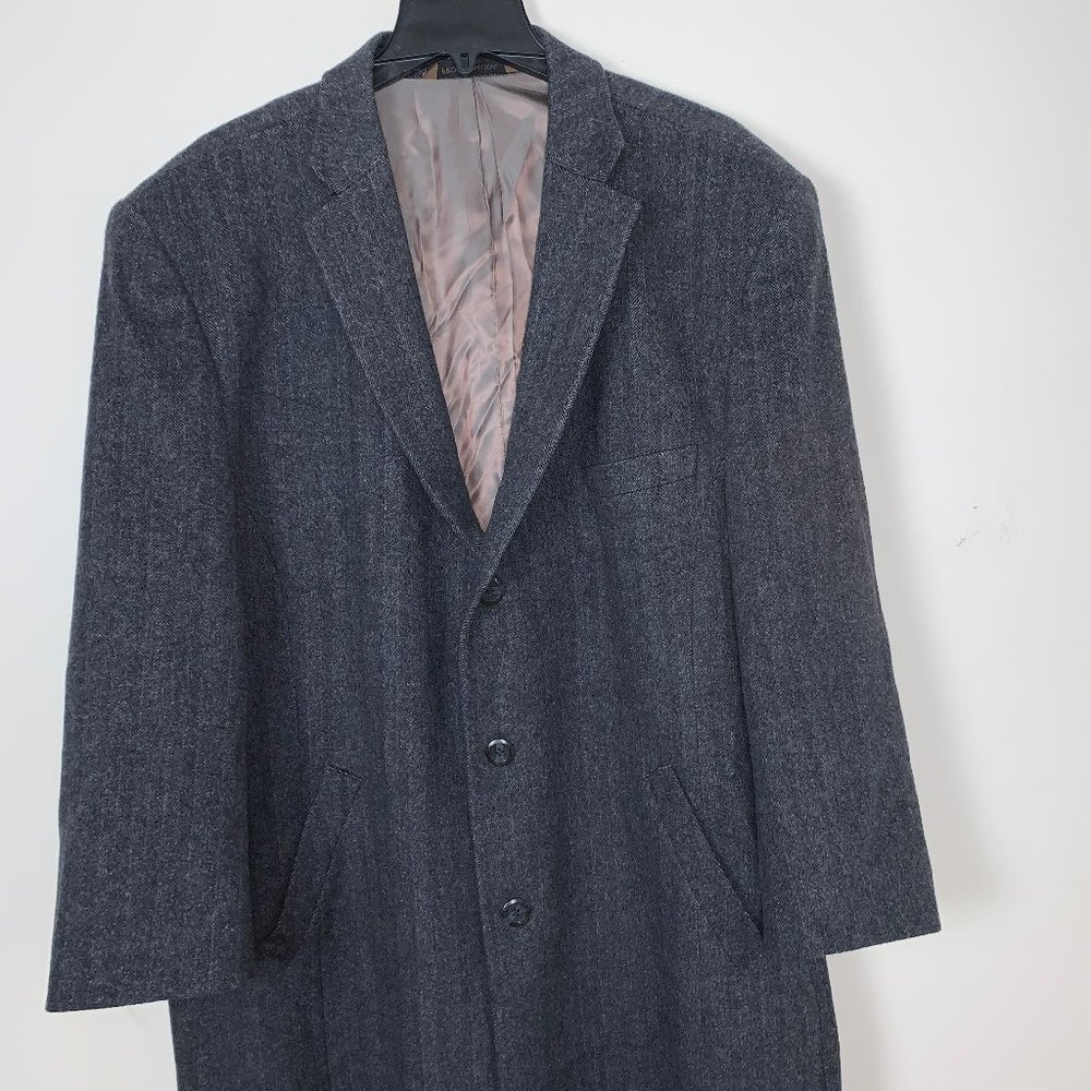 Prontomoda Single Breasted Man's Wool Coat Sz 50R